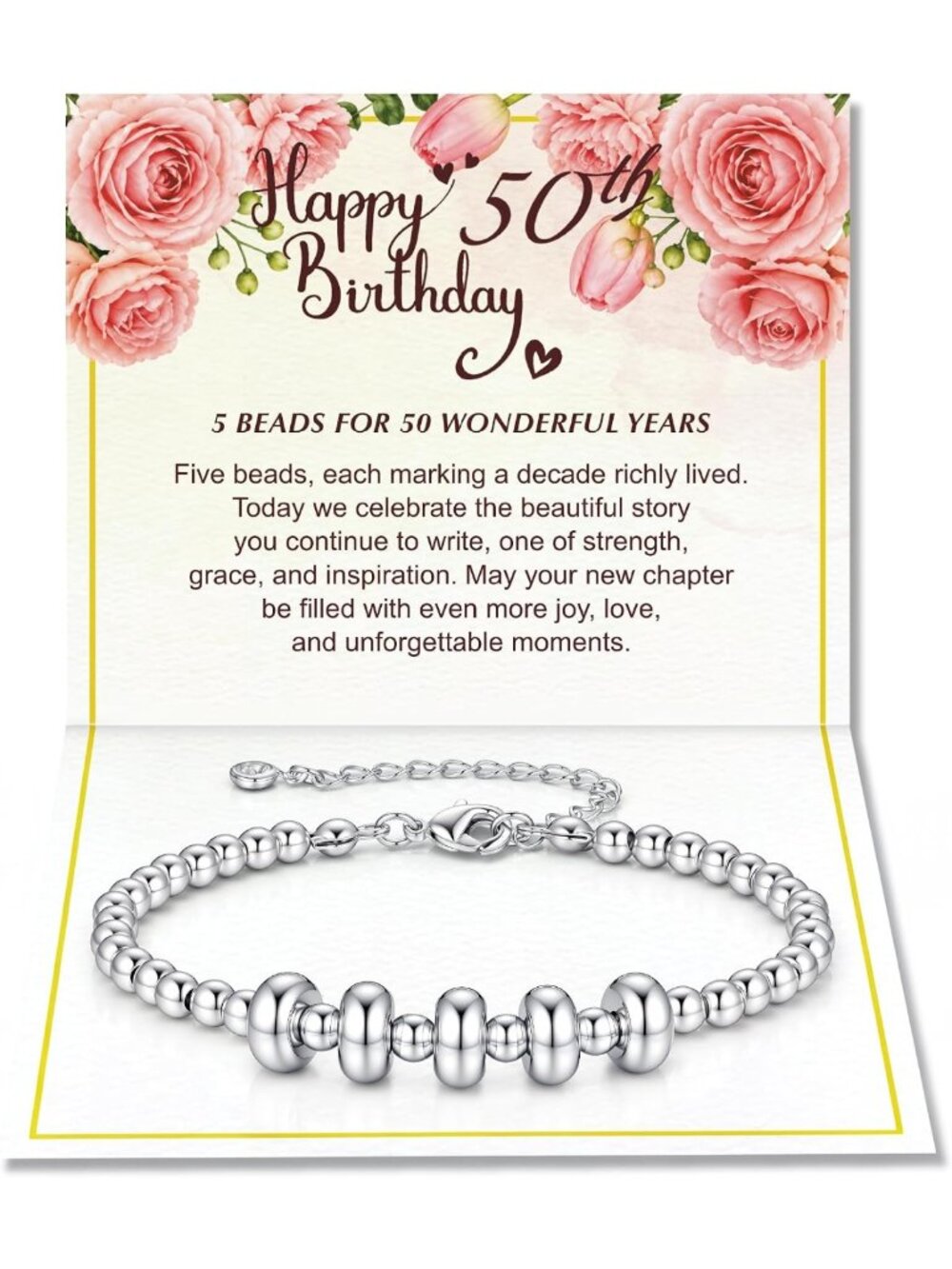 Charming Birthday Bracelet for Women - Perfect Gift for 30th to 70th